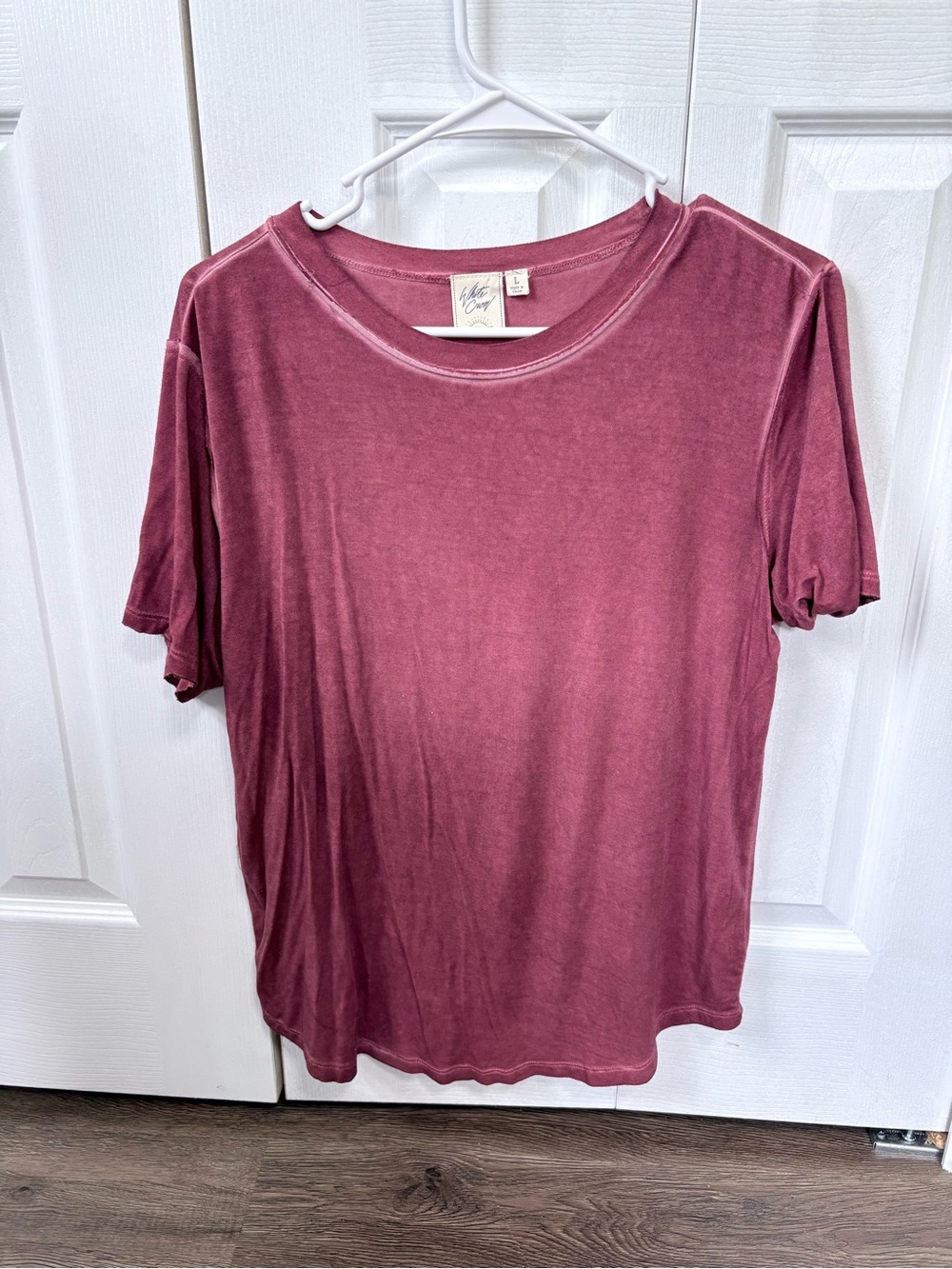 White Crow Washed Rose Short Sleeve Tee